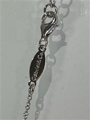 GABRIEL & CO 14k White Gold Layered Diamond Charm Drop Necklace